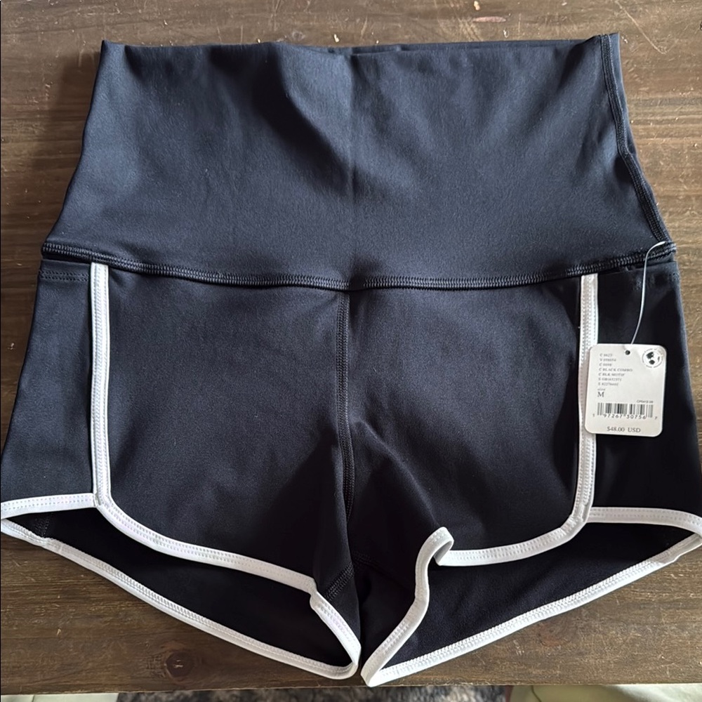 Black Women's FP Movement Shorts with White Trim